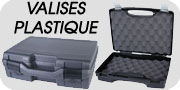Vexi - Mallettes : Valise plastique vide noire 37cm